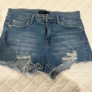 Guess Blue Distressed Jean Shorts